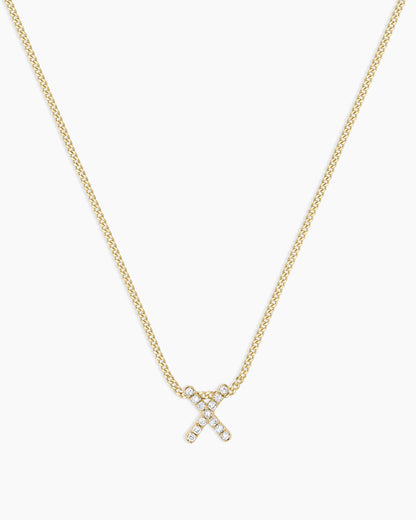 14K Diamond Alphabet Necklace