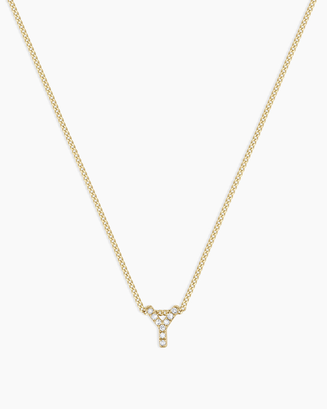 14K Diamond Alphabet Necklace