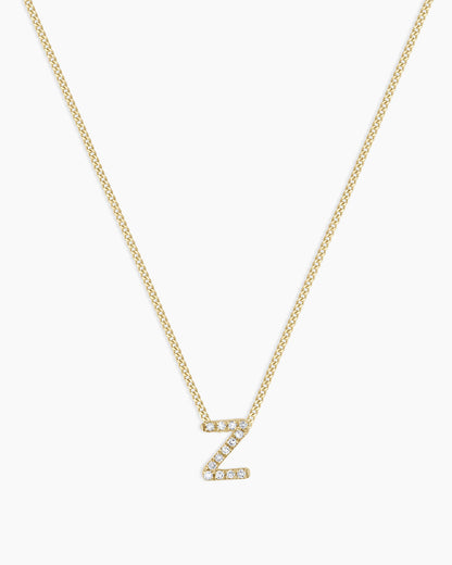 14K Diamond Alphabet Necklace