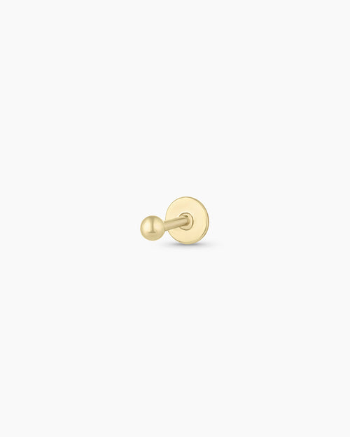 14K Gold Newport Flat Back Single Stud