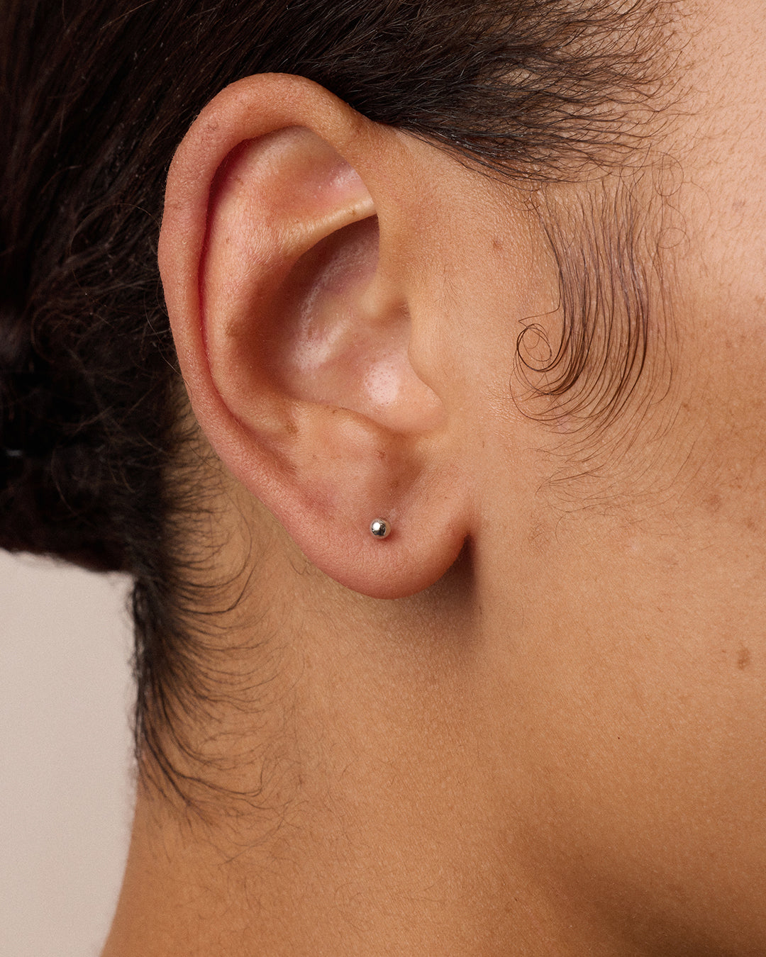 14K Gold Newport Flat Back Single Stud