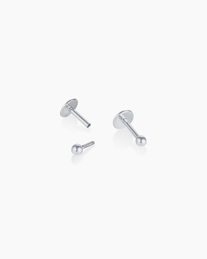14K Gold Newport Flat Back Studs