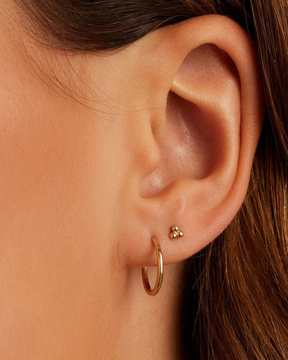 14K Gold Trio Flat Back Studs