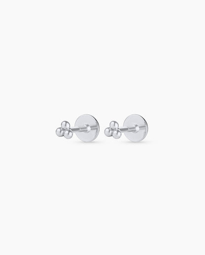 14K Gold Trio Flat Back Studs