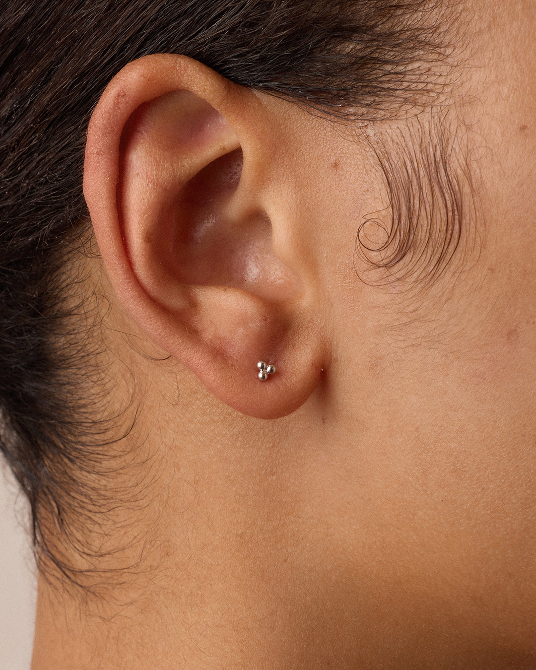 14K Gold Trio Flat Back Studs