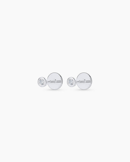 14K Classic Diamond Flat Back Studs