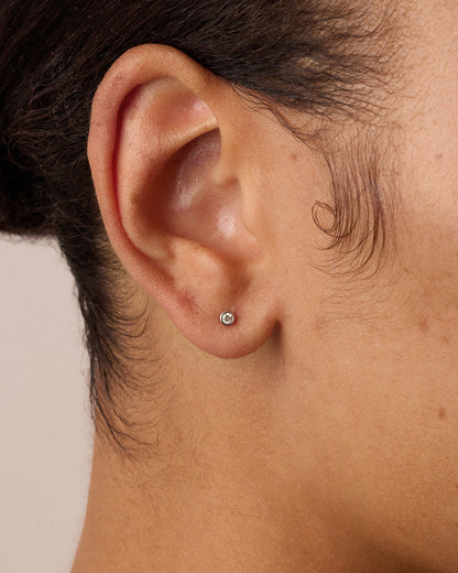 14K Classic Diamond Flat Back Studs