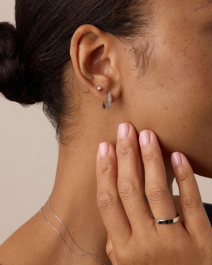 14K Classic Diamond Flat Back Studs