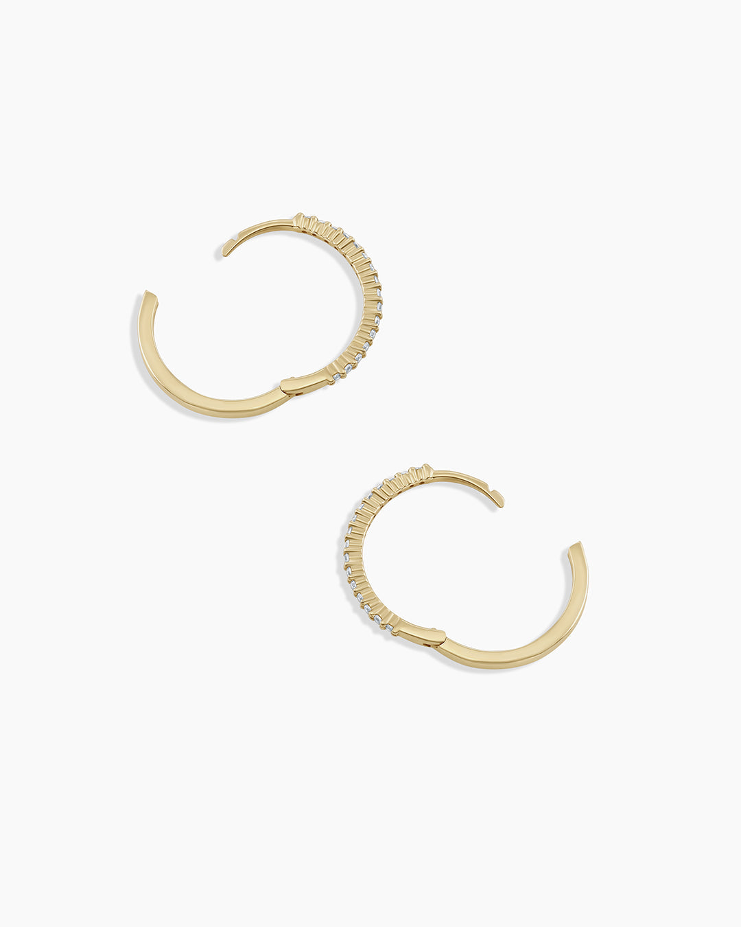 14K Diamond Pavé Huggies