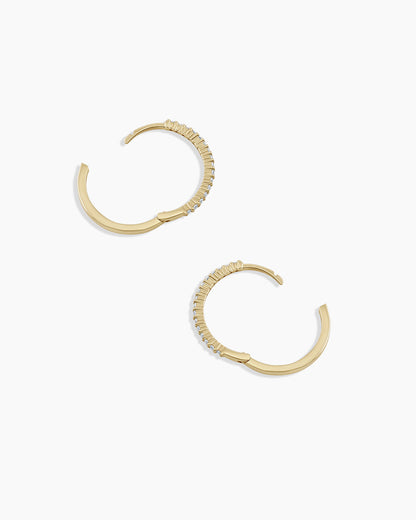 14K Diamond Pavé Huggies