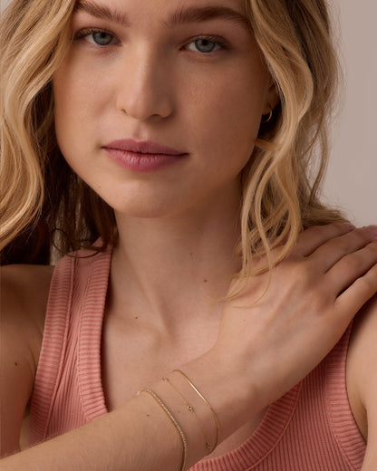 14K Gold Micro Mini Venice Bracelet