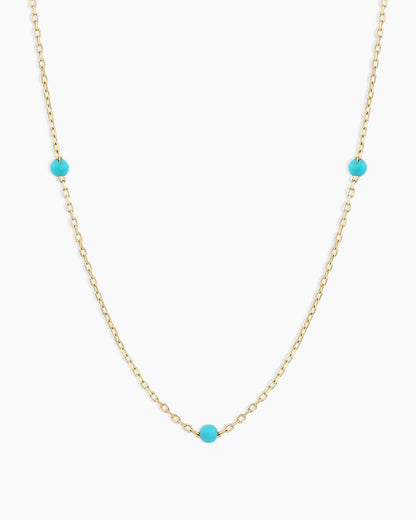 14K Gold Turquoise Newport Necklace