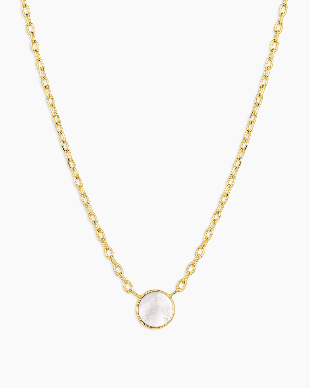 Rose Marble Coin Necklace