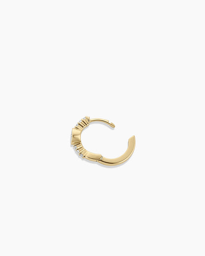 14K Lab Grown Diamond Circle Single Huggie