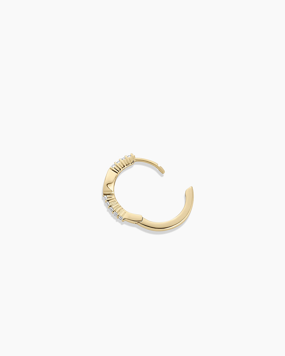 14K Lab Grown Diamond Pear Single Huggie