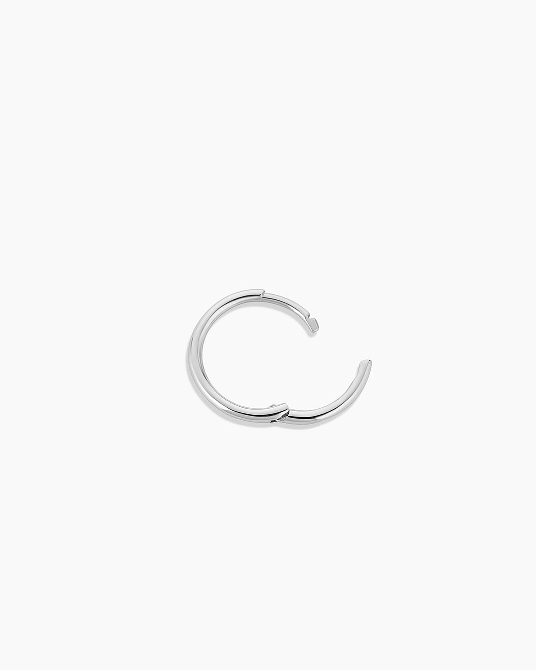 14K White Gold Classic Single Huggie