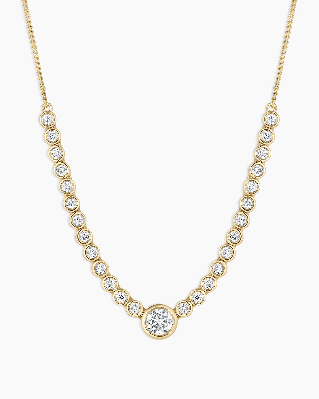 14K Lab Grown Diamond Circle Row Necklace