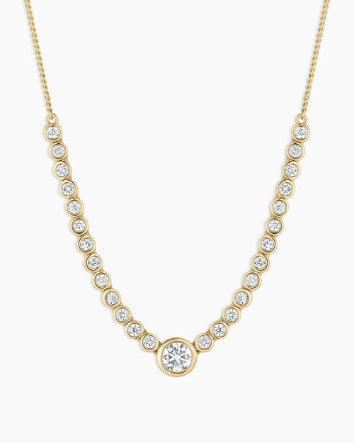 14K Lab Grown Diamond Circle Row Necklace