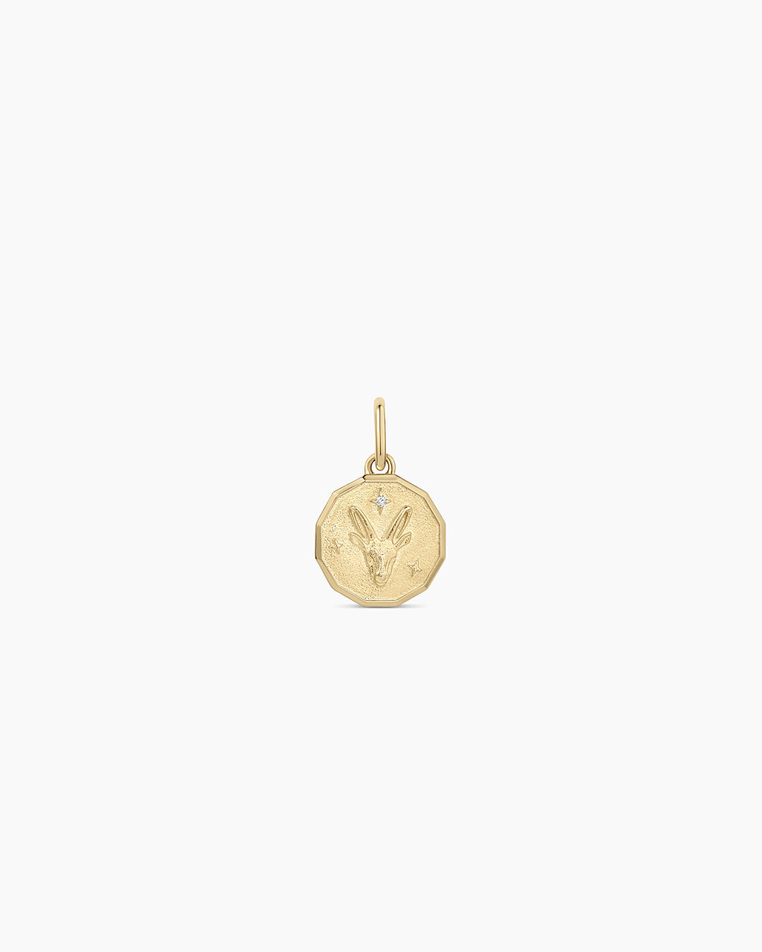 14K Diamond Zodiac Coin Charm