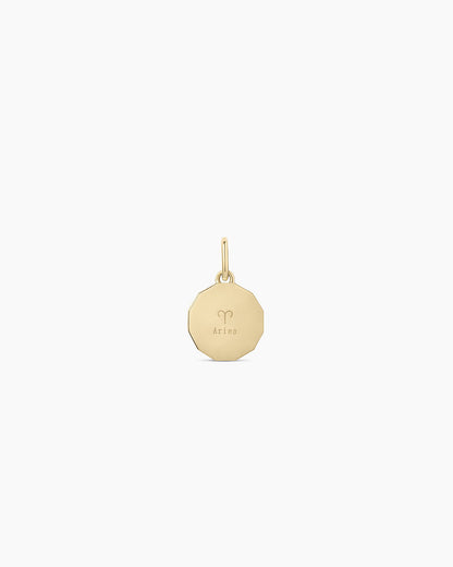 14K Diamond Zodiac Coin Charm