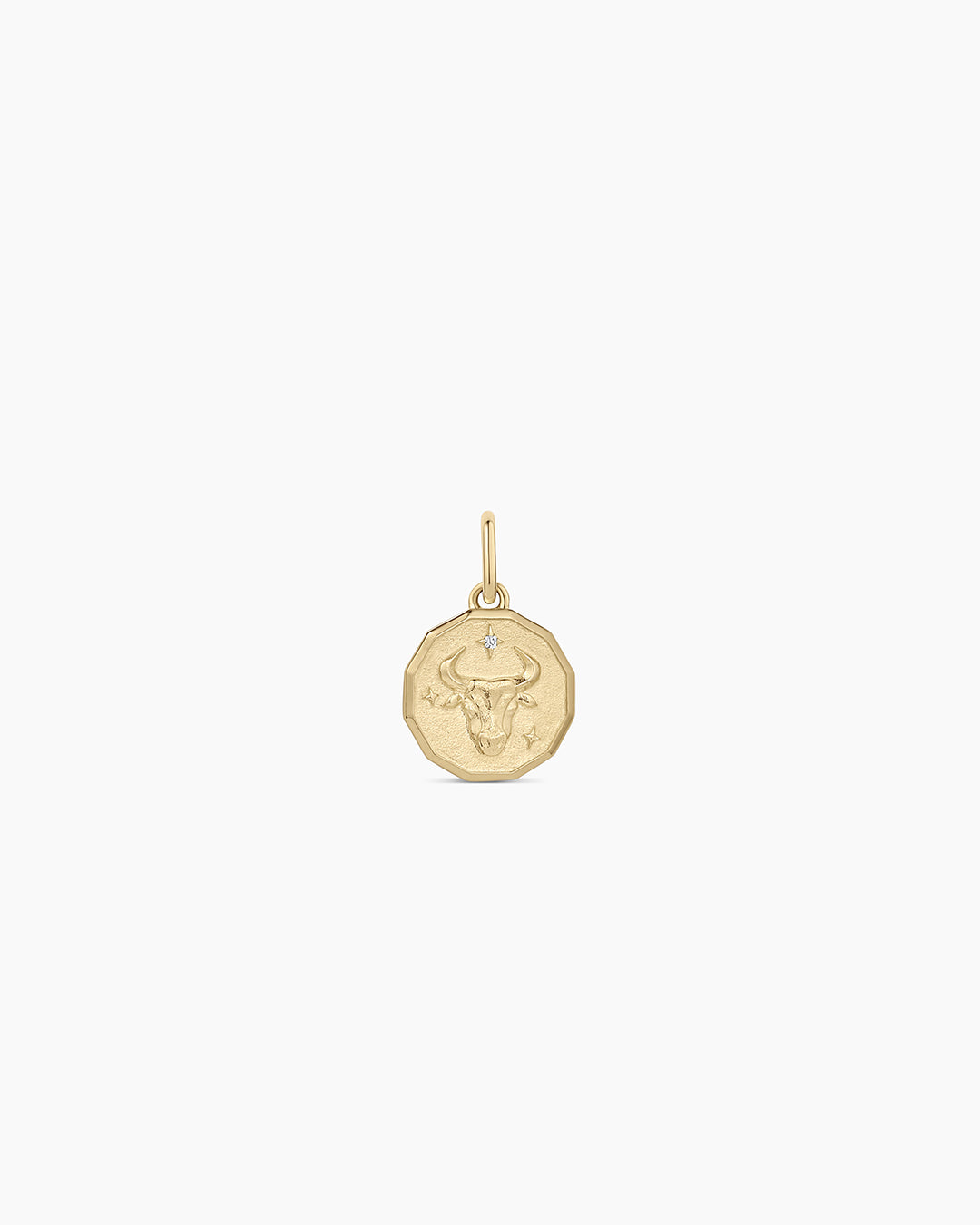 14K Diamond Zodiac Coin Charm