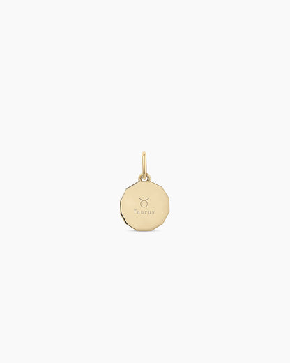 14K Diamond Zodiac Coin Charm