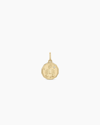 14K Diamond Zodiac Coin Charm
