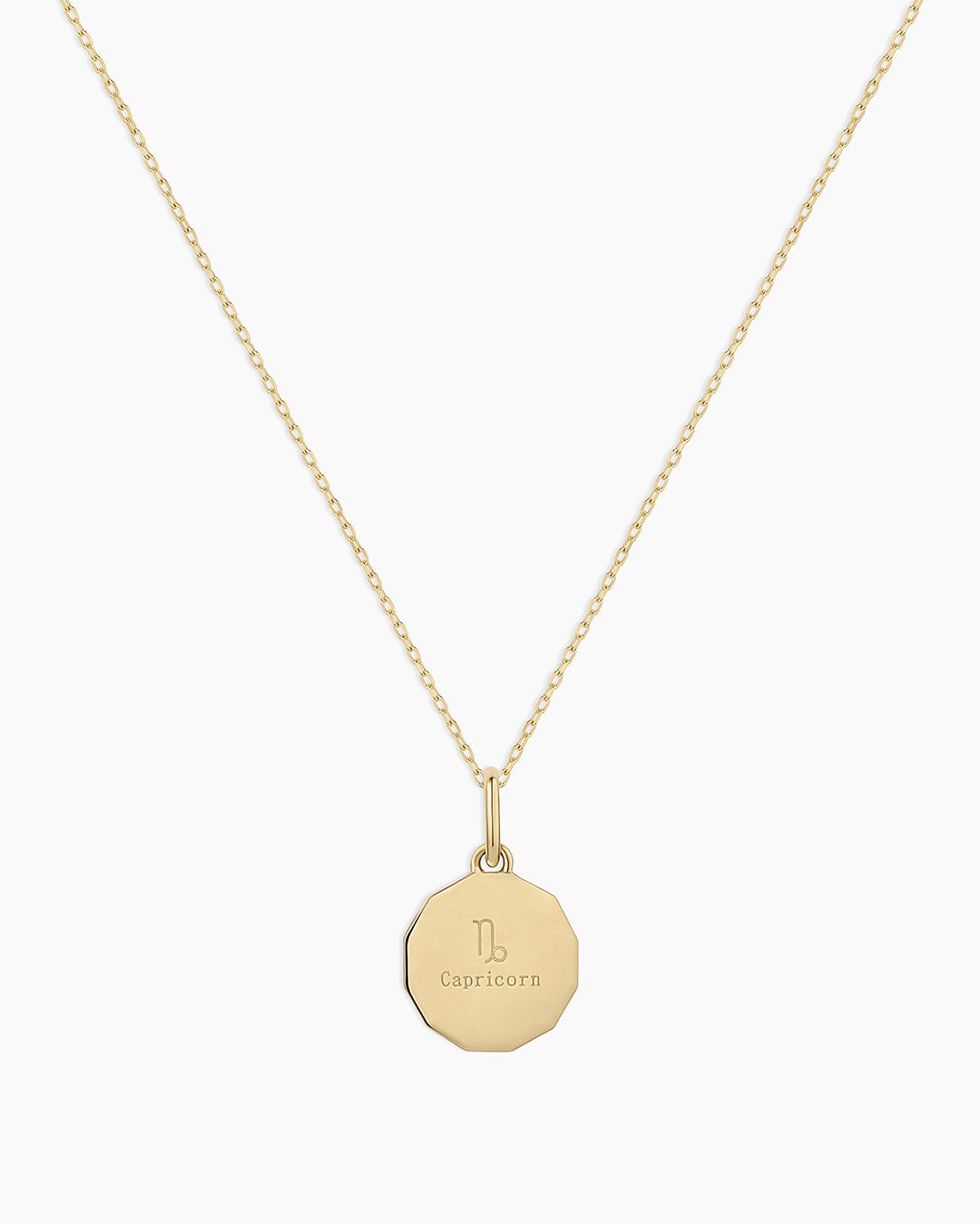 14K Diamond Zodiac Coin Charm Necklace