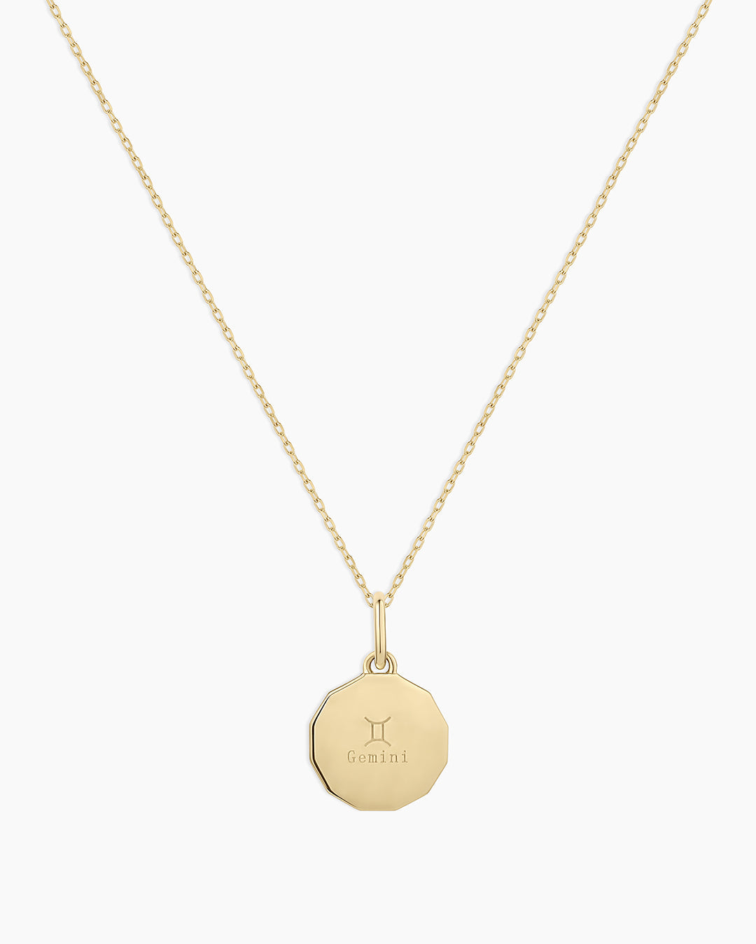 14K Diamond Zodiac Coin Charm Necklace