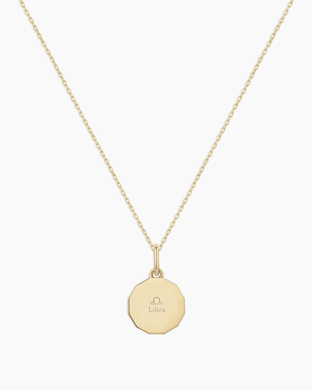 14K Diamond Zodiac Coin Charm Necklace