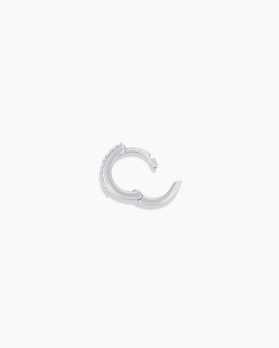 14K Diamond Double Down Single Huggie