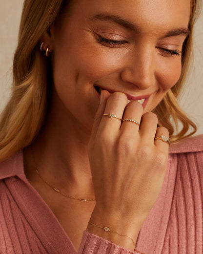 14K Diamond Pavé Heart Ring