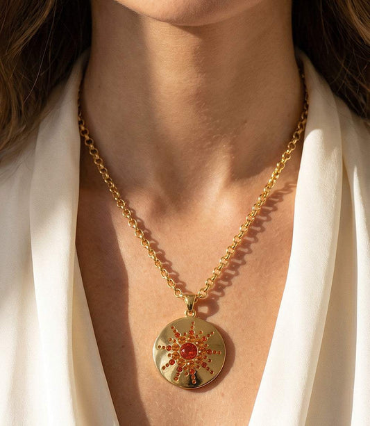 Crystal Medallion Necklace