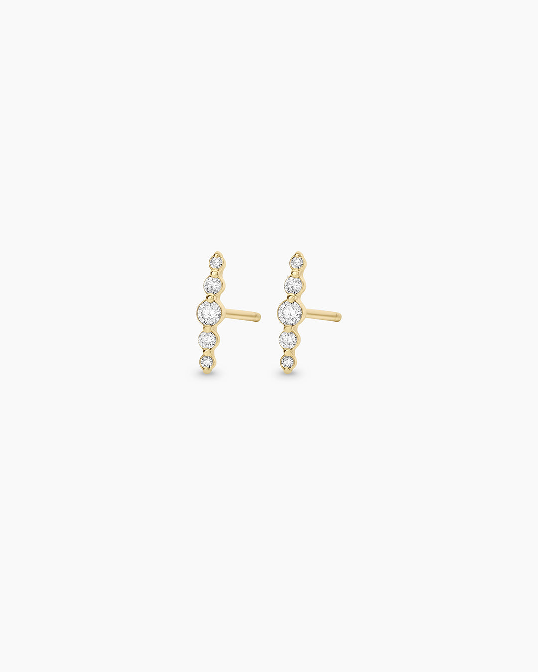 14K Elle Diamond Row Studs