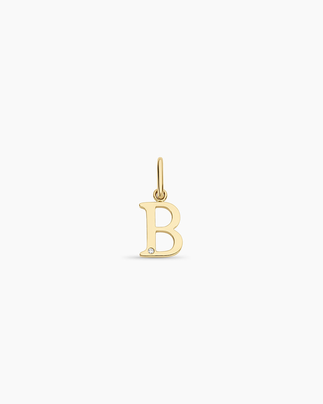 14K Diamond Vintage Alphabet Charm