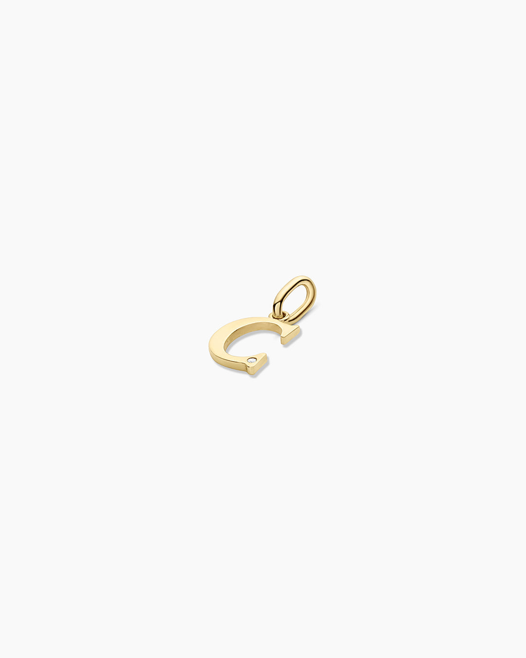 14K Diamond Vintage Alphabet Charm