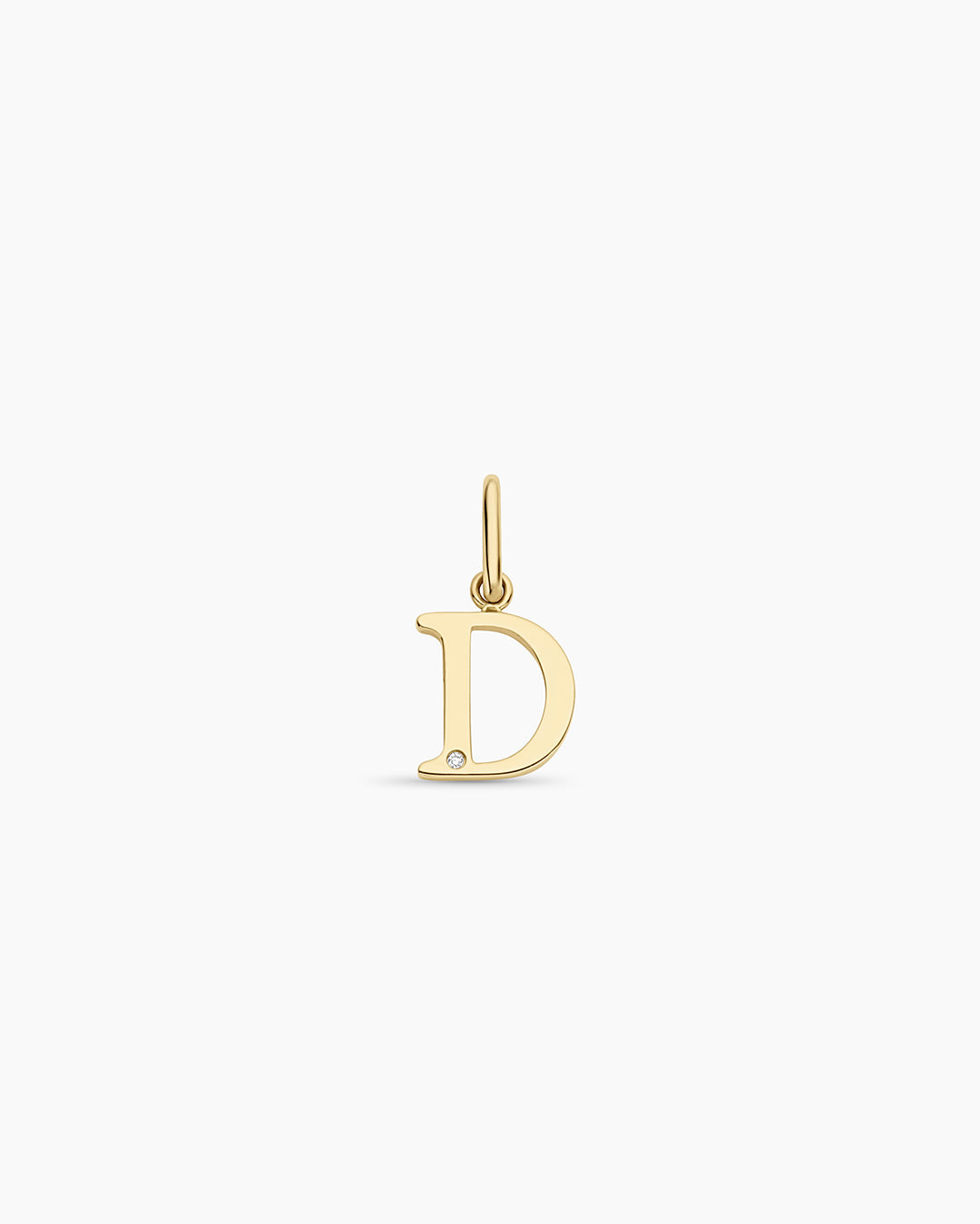 14K Diamond Vintage Alphabet Charm