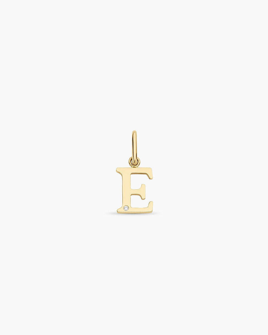 14K Diamond Vintage Alphabet Charm