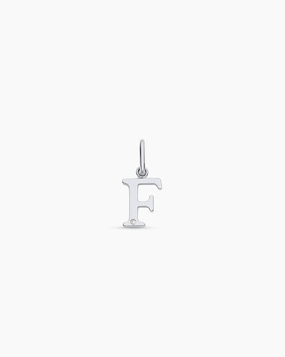 14K Diamond Vintage Alphabet Charm