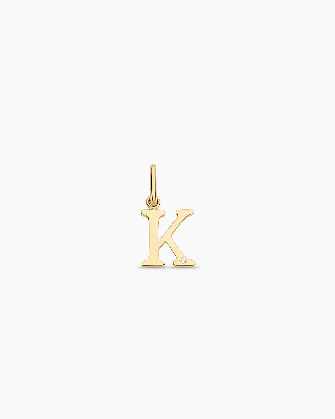14K Diamond Vintage Alphabet Charm