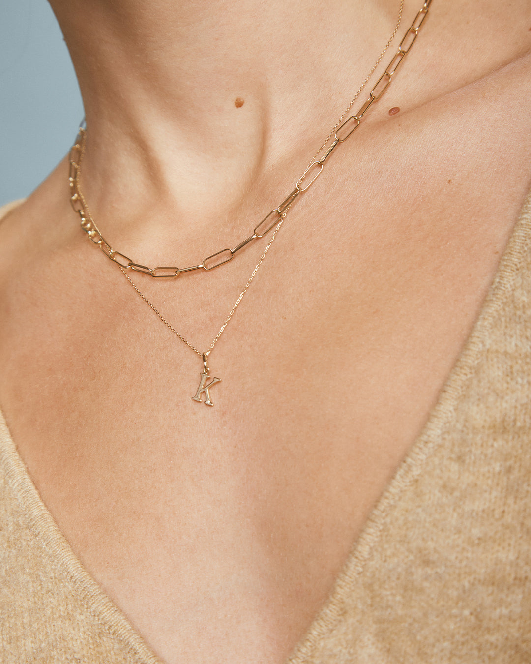 14K Diamond Vintage Alphabet Charm