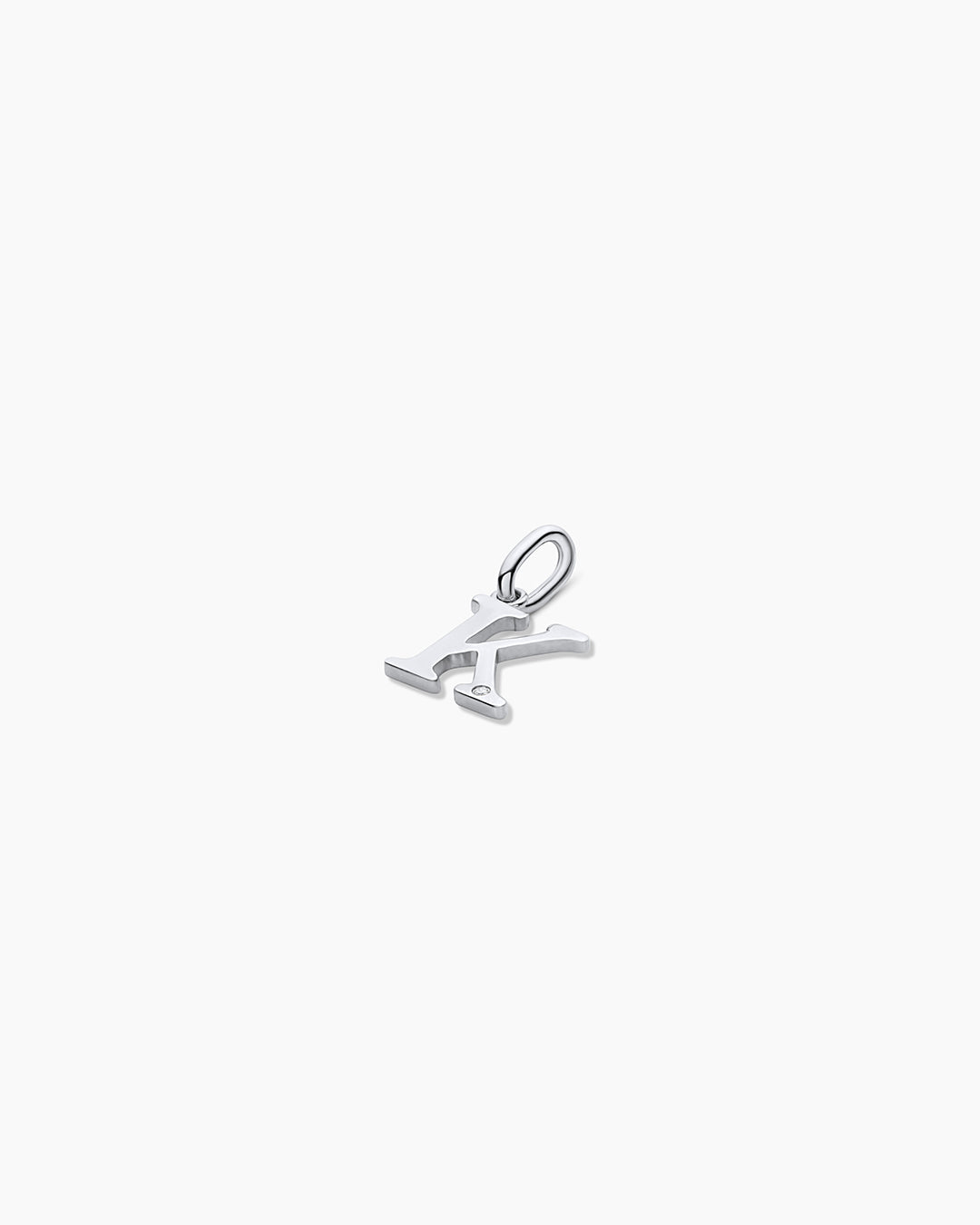 14K Diamond Vintage Alphabet Charm