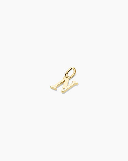 14K Diamond Vintage Alphabet Charm
