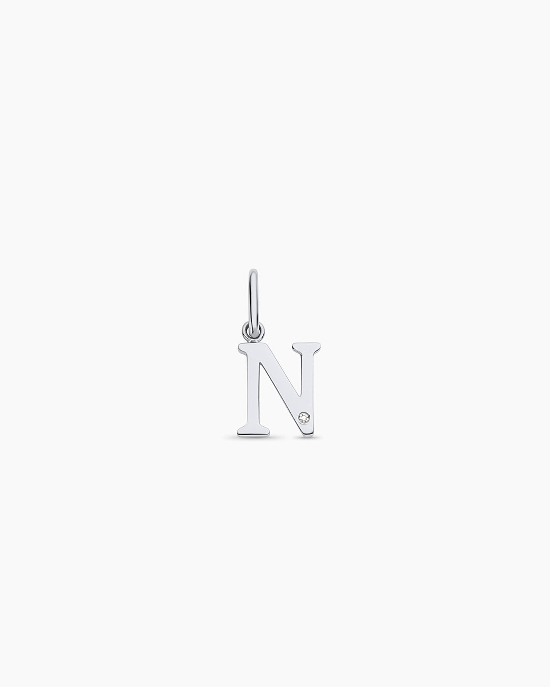 14K Diamond Vintage Alphabet Charm