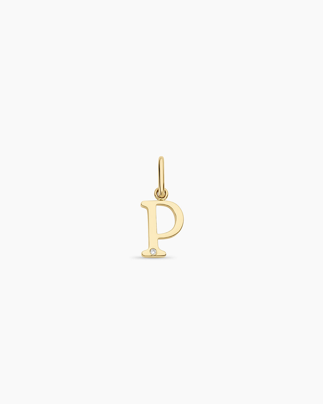 14K Diamond Vintage Alphabet Charm
