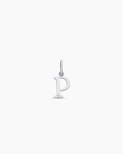 14K Diamond Vintage Alphabet Charm