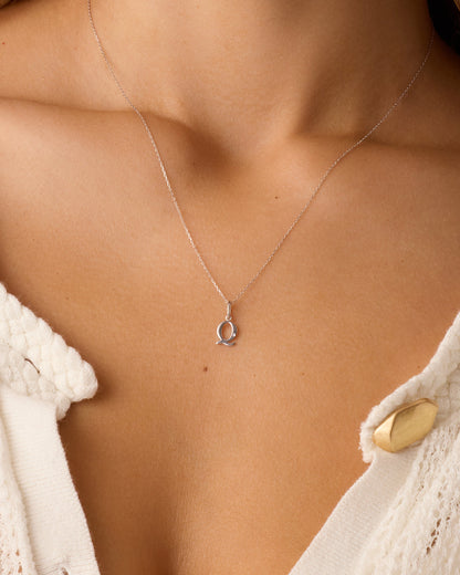 14K Diamond Vintage Alphabet Charm