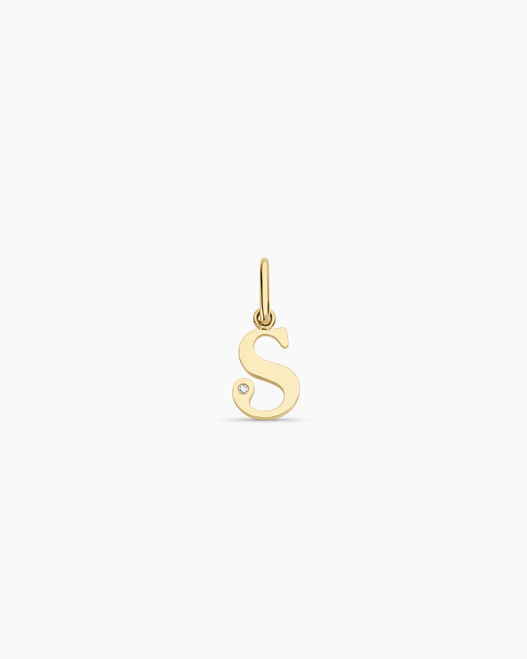 14K Diamond Vintage Alphabet Charm