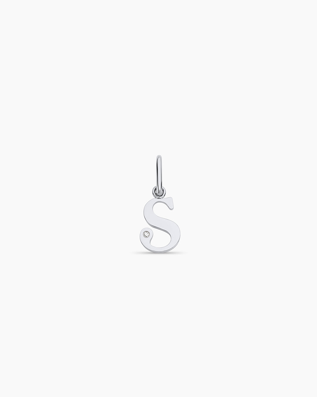 14K Diamond Vintage Alphabet Charm