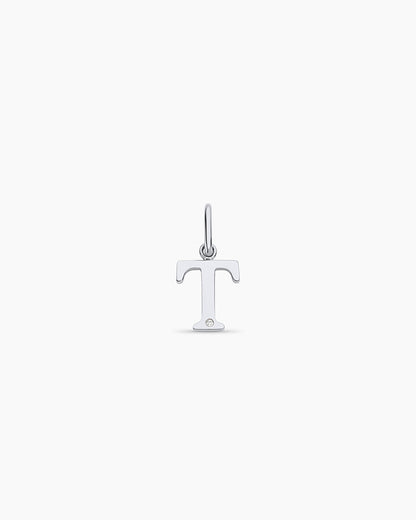 14K Diamond Vintage Alphabet Charm